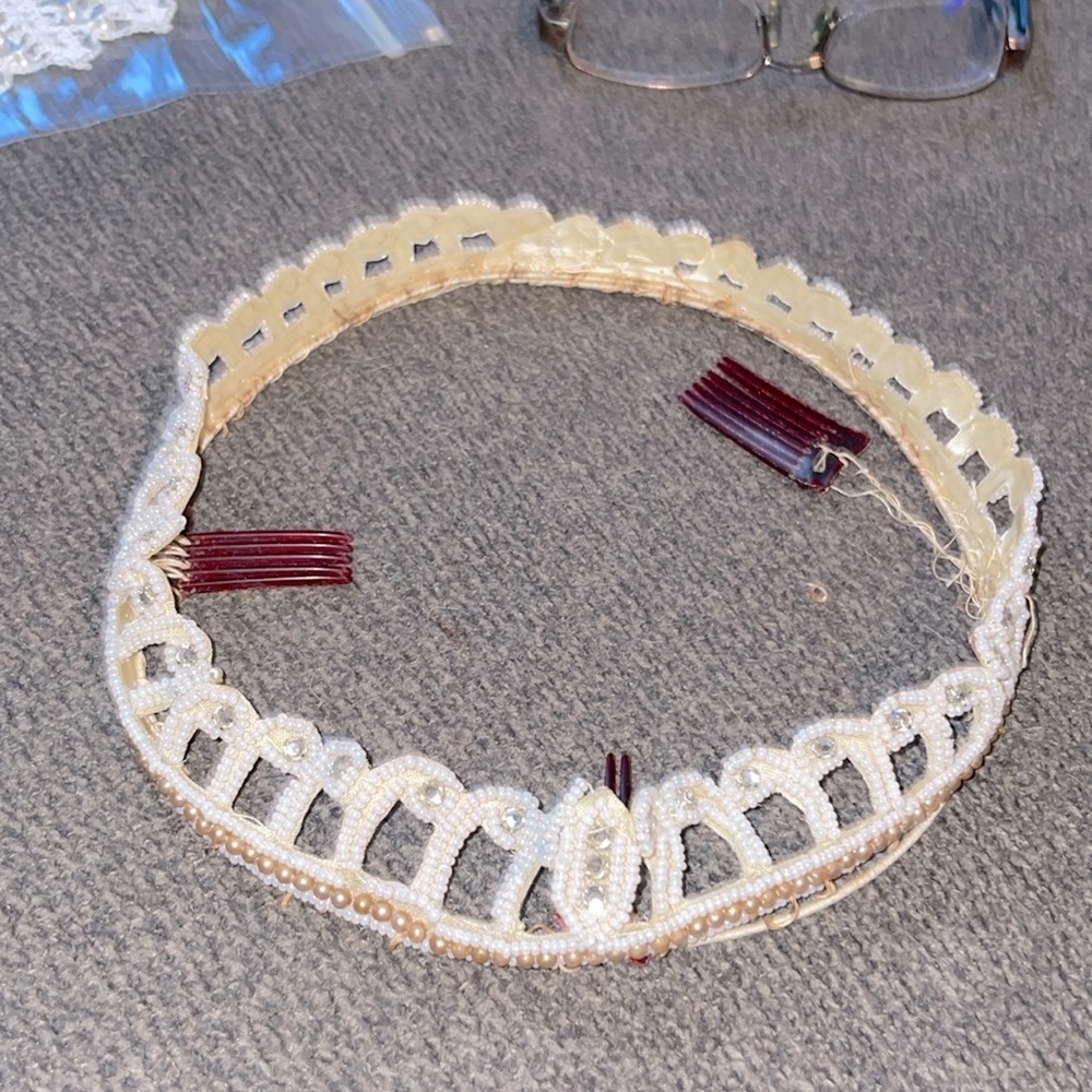 Vintage Hand beaded tiara